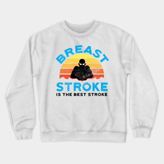 Retro Mens Breast Stroke Swimmer Crewneck Sweatshirt by atomguy